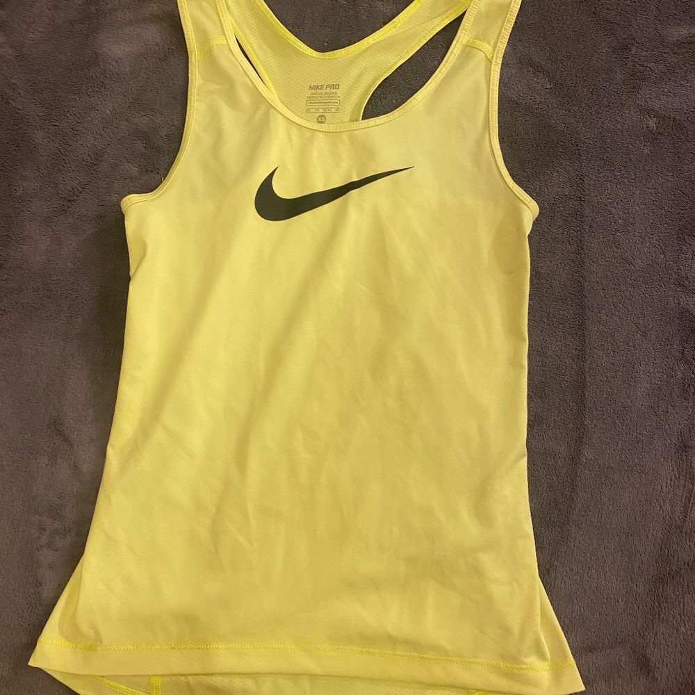 Nike Women's Dri-Fit Pro Training Tank Top-Neon Yellow